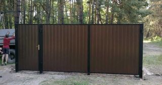 Купить распашные ворота из профнастила Муром, цена от 2718 руб.